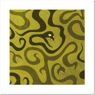 Funny Snake Tentacles With Heart Shaped Eyes Posters and Art